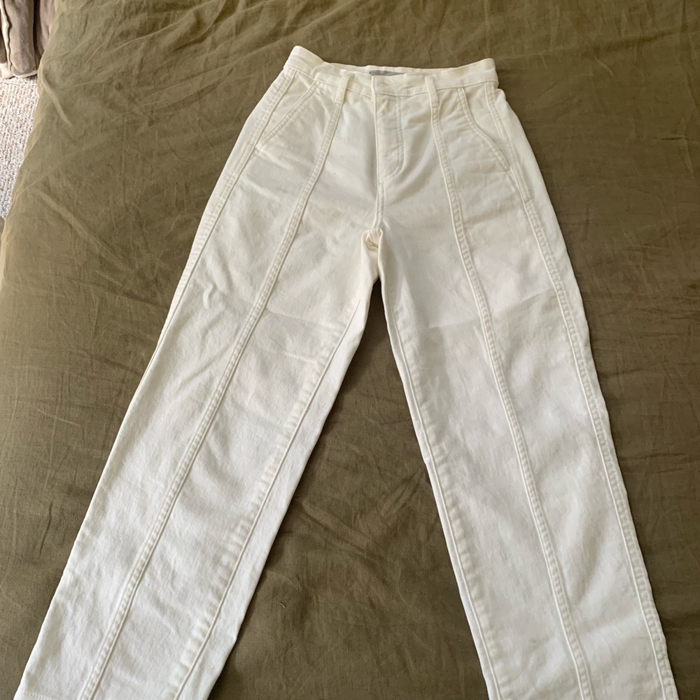 Everlane utility straight leg pant white